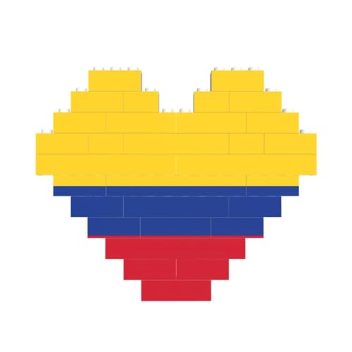 Flagge von Kolumbien, herzförmiges Baustein-Puzzle, personalisiertes Geschenk für Männer und Frauen Flagge von Kolumbien, herzförmiges Baustein-Puzzle, personalisiertes Geschenk für Männer und Frauen von nanger