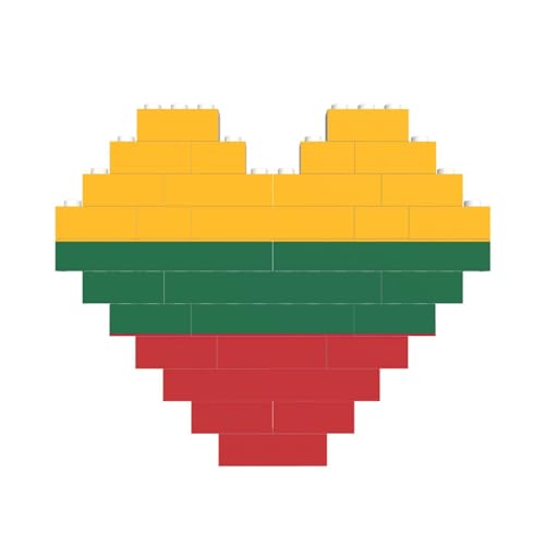 Flagge von Litauen, herzförmiges Baustein-Puzzle, personalisiertes Geschenk für Männer und Frauen Flagge von Litauen, herzförmiges Baustein-Puzzle, personalisiertes Geschenk für Männer und Frauen von nanger