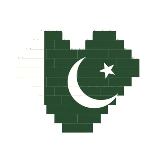 Flagge von Pakistan, herzförmiges Baustein-Puzzle, personalisiertes Geschenk für Männer und Frauen Flagge von Pakistan, herzförmiges Baustein-Puzzle, personalisiertes Geschenk für Männer und Frauen von nanger
