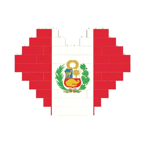 Flagge von Peru, herzförmiges Baustein-Puzzle, personalisiertes Geschenk für Männer und Frauen Flagge von Peru, herzförmiges Baustein-Puzzle, personalisiertes Geschenk für Männer und Frauen von nanger