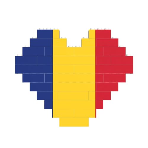 Flagge von Rumänien, herzförmiges Baustein-Puzzle, personalisiertes Geschenk für Männer und Frauen Flagge von Rumänien, herzförmiges Baustein-Puzzle, personalisiertes Geschenk für Männer und Frauen von nanger