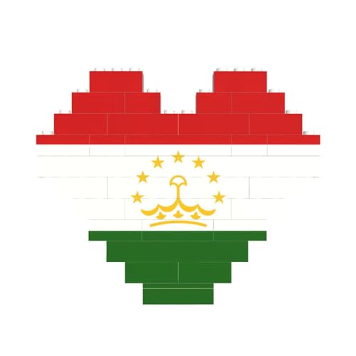 Flagge von Tadschikistan, herzförmiges Baustein-Puzzle, personalisiertes Geschenk für Männer und Frauen Flagge von Tadschikistan, herzförmiges Baustein-Puzzle, personalisiertes Geschenk für Männer und Frauen von nanger