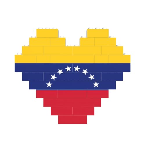 Flagge von Venezuela, herzförmiges Baustein-Puzzle, personalisiertes Geschenk für Männer und Frauen Flagge von Venezuela, herzförmiges Baustein-Puzzle, personalisiertes Geschenk für Männer und Frauen von nanger