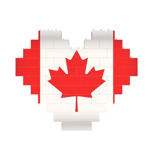 Herzförmiges Baustein-Puzzle mit kanadischer Flagge, personalisierbares Geschenk für Männer und Frauen Herzförmiges Baustein-Puzzle mit kanadischer Flagge, personalisierbares Geschenk für Männer und Frauen von nanger