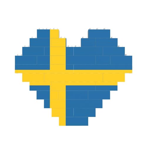 Herzförmiges Baustein-Puzzle mit schwedischer Flagge, personalisiertes Geschenk für Männer und Frauen Herzförmiges Baustein-Puzzle mit schwedischer Flagge, personalisiertes Geschenk für Männer und Frauen von nanger