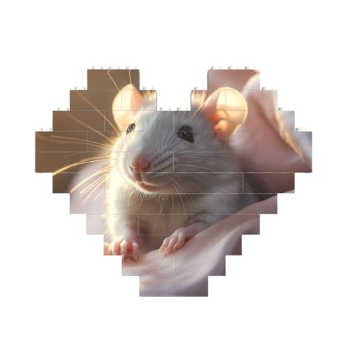 Meerschweinchen-Druck, herzförmiges Baustein-Puzzle, personalisiertes Geschenk für Männer und Frauen Meerschweinchen-Druck, herzförmiges Baustein-Puzzle, personalisiertes Geschenk für Männer und Frauen von nanger
