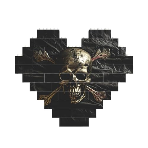 Piratenflaggen-Druck, herzförmiges Baustein-Puzzle, personalisiertes Geschenk für Männer und Frauen Piratenflaggen-Druck, herzförmiges Baustein-Puzzle, personalisiertes Geschenk für Männer und Frauen von nanger