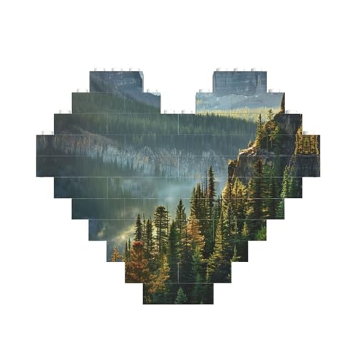 Rocky Mountains Druck-Puzzle, herzförmiges Baustein-Puzzle, personalisiertes Geschenk für Männer und Frauen Rocky Mountains Druck-Puzzle, herzförmiges Baustein-Puzzle, personalisiertes Geschenk für Männer und Frauen von nanger
