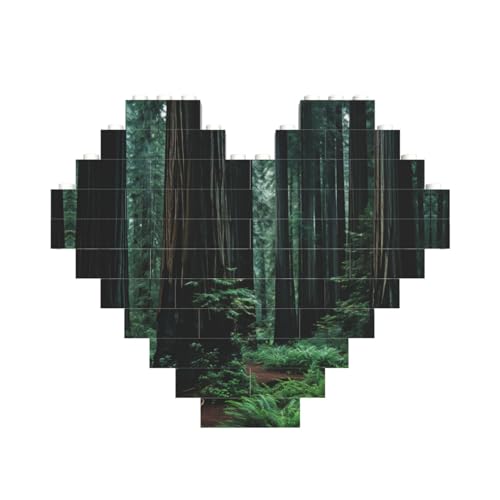 Roter Holzdruck, herzförmiges Baustein-Puzzle, personalisiertes Geschenk für Männer und Frauen Roter Holzdruck, herzförmiges Baustein-Puzzle, personalisiertes Geschenk für Männer und Frauen von nanger