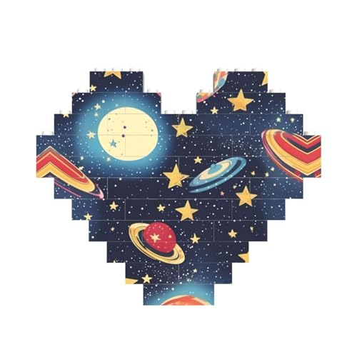 Sternenhimmel-Universum, Weltraumdruck, herzförmiges Baustein-Puzzle, personalisiertes Geschenk für Männer und Frauen Sternenhimmel-Universum, Weltraumdruck, herzförmiges Baustein-Puzzle, personalisiertes Geschenk für Männer und Frauen von nanger