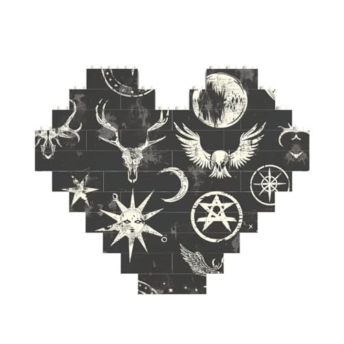 Supernatural Symbols schwarzer Druck, herzförmiges Baustein-Puzzle, personalisiertes Geschenk für Männer und Frauen Supernatural Symbols schwarzer Druck, herzförmiges Baustein-Puzzle, personalisiertes Geschenk für Männer und Frauen von nanger