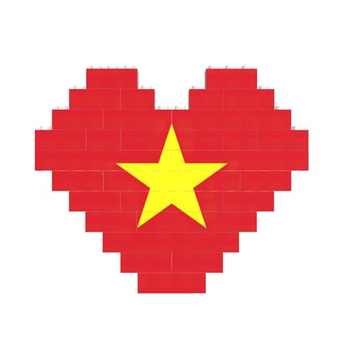 Vietnamesische Flagge, herzförmiges Baustein-Puzzle, personalisiertes Geschenk für Männer und Frauen Vietnamesische Flagge, herzförmiges Baustein-Puzzle, personalisiertes Geschenk für Männer und Frauen von nanger