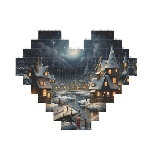 Weihnachtsdruck Herzförmiges Baustein-Puzzle, personalisiertes individuelles Geschenk für Männer und Frauen Weihnachtsdruck Herzförmiges Baustein-Puzzle, personalisiertes individuelles Geschenk für Männer und Frauen von nanger