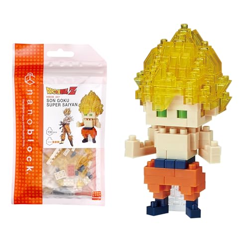 Bandai - Nanoblock - Son Goku Super Saiyan - Dragon Ball Z - Mini-Bausteinfigur - Konstruktionsspiel - Bausatz für Manga-Pixel-Figur - NBDB007 Bandai - Nanoblock - Son Goku Super Saiyan - Dragon Ball Z - Mini-Bausteinfigur - Konstruktionsspiel - Bausatz für Manga-Pixel-Figur - NBDB007 von nanoblock