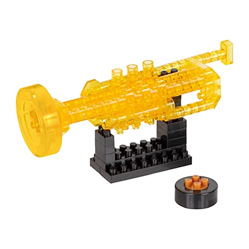 Nanoblock Klemmbaustein Set Mini Series Musikinstrument Trompete 110 Teile, Geschicklichkeitslevel 2, NBC-338 von nanoblock