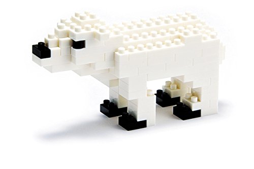 nanoblock NBC-012 - Polar Bear, Minbaustein 3D-Puzzle, Mini Collection Serie, 120 Teile, Schwierigkeitsstufe 2, mittel nanoblock NBC-012 - Polar Bear, Minbaustein 3D-Puzzle, Mini Collection Serie, 120 Teile, Schwierigkeitsstufe 2, mittel von Kawada