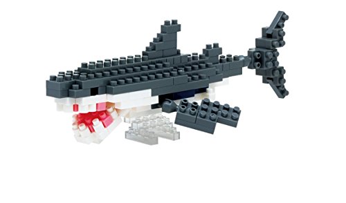 nanoblock NBC-082 - Weißer Hai / 3D-Puzzle, Mini Collection Serie, 130 Teile, Schwierigkeitsstufe 2, mittel von nanoblock