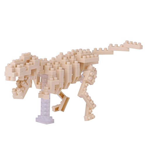 nanoblock NBC-185 - T-Rex Skelett, Minibaustein 3D-Puzzle, Mini Collection Serie, 140 Teile. Schwierigkeitsstufe 3, schwer von nanoblock