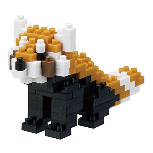 nanoblock Bandai Roter Panda - Red Panda - Mini-Bausteinfigur - Baukastenspiel - Pixel-Tierfiguren-Bausatz Panda - NBC194 von nanoblock