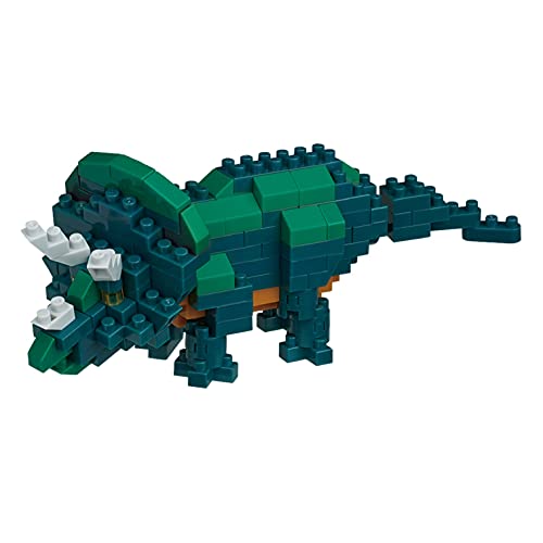 nanoblock NBC-321 Triceratops from Nanoblock's Collection Series Stands Approximately 1.6" Tall and Has 130 Pieces, Multi von Kawada