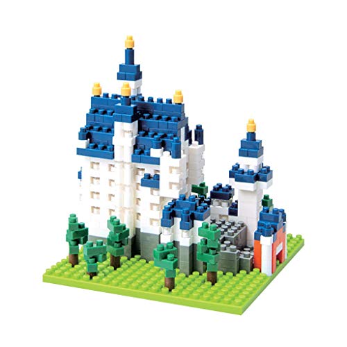 nanoblock NBH-010 - Schloss Neuschwanstein, Minibaustein 3D-Puzzle, Sights to See Serie, 550 Teile, Schwierigkeitsstufe 3, schwer von nanoblock