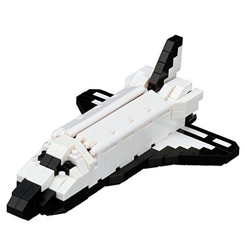 nanoblock NBH-128 - Space Shuttle Orbiter, Minibaustein 3D-Puzzle, Sights to See Serie, 370 Teile, Schwierigkeitsstufe 3, schwer von nanoblock