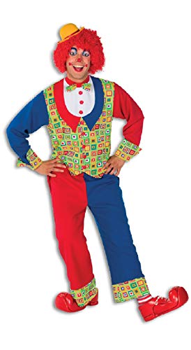 L3301330-54 bunt Herren Clown Kostüm Harlekin Anzug Gr.54 von narrenkiste