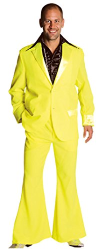 M207201-29-S neon-gelb Herren Disco Anzug-Kostüm Gr.S=48 von narrenkiste
