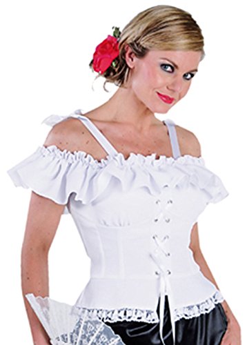 M212138-1-XXL weiß Carmenbluse Cowgilbluse Trachtenbluse Gr.XXL M212138-1-XXL weiß Carmenbluse Cowgilbluse Trachtenbluse Gr.XXL von narrenkiste