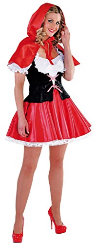 M213166-XS rot-schwarz Damen Rotkäppchen Kleid Märchenkostüm Gr.XS von narrenkiste