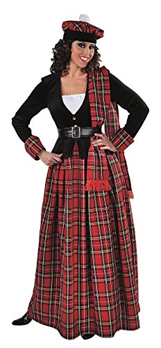 M215177-XL Damen Schottenkleid lang rot-schwarz Schottenkostüm Gr.XL M215177-XL Damen Schottenkleid lang rot-schwarz Schottenkostüm Gr.XL von narrenkiste