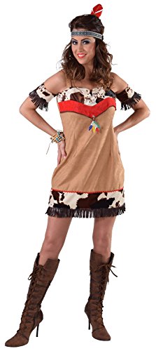 M216109-L Damen Indianer Kleid-Kostüm Apachenkleid kurz Gr.L M216109-L Damen Indianer Kleid-Kostüm Apachenkleid kurz Gr.L von narrenkiste