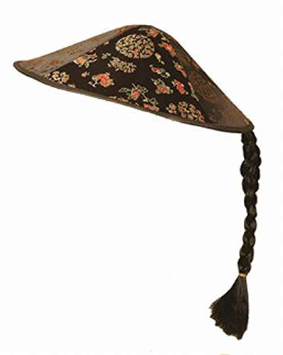 O23315 schwarz mit Zopf Kinder Damen Herren China Hut Chinesenhut O23315 schwarz mit Zopf Kinder Damen Herren China Hut Chinesenhut von narrenkiste