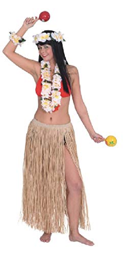 O39912 Natur Damen Hawaii Bastrock Hawaii Kostüm von narrenkiste