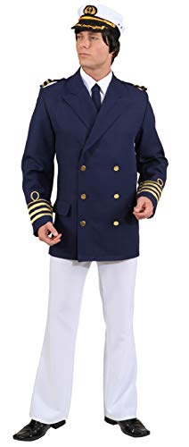 O7167-62-64 blau Herren Admiralsjacke Marinekostüm Gr.62-64 von narrenkiste