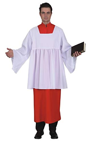 O7181-58-60 rot-weiß Herren Messdiener Gewand Kostüm Gr.58-60 O7181-58-60 rot-weiß Herren Messdiener Gewand Kostüm Gr.58-60 von narrenkiste