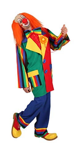 O7564-50-52 bunt Herren Clown Mantel Clowns Jacke Gr.50-52 von narrenkiste