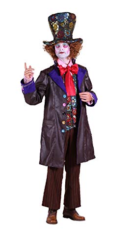 T2262-3XL braun-bunt Herren bunter Hutmacher Anzug Mad Hatter Gr.3XL T2262-3XL braun-bunt Herren bunter Hutmacher Anzug Mad Hatter Gr.3XL von narrenkiste