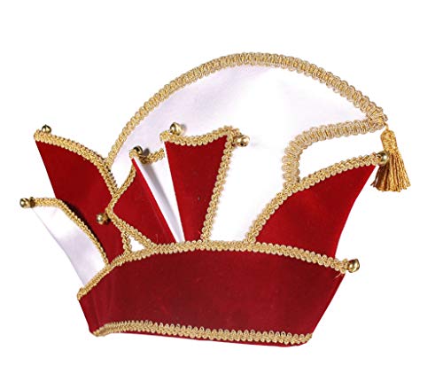 T2502-0514-61 rot mit Goldborte Damen Herren Prinzen Kappe Mütze Größe 61 von narrenkiste