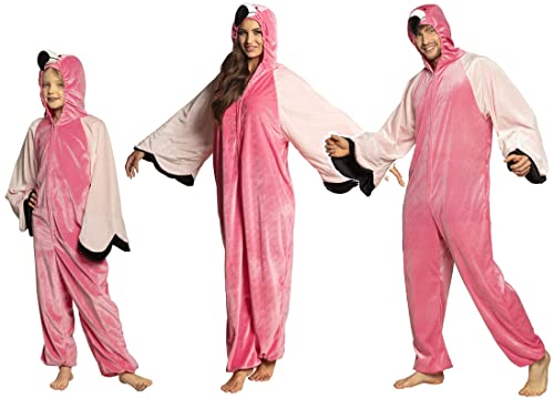 narrenkiste B88068-140 pink-rosa Kinder Mädchen Junge Flamingo Kostüm-Overall bis max.140 cm Körpergröße von narrenkiste