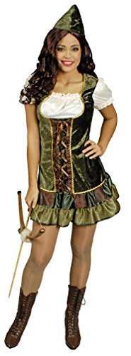 narrenkiste K31250590-40-42 Damen Robin Hood Kostüm Kleid Gr.40-42 von narrenkiste