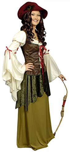 narrenkiste K31250603-44-46 Damen Maid Marian Robin Hood Kostüm Gr.44-46 von narrenkiste