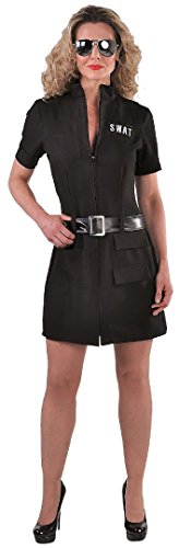 narrenkiste M215148-M schwarz Damen SWAT Uniform Polizei Kostüm Gr.M von narrenkiste