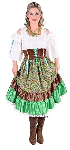 narrenkiste M215182-XL-A grün-bunt Damen Ungarin Zigeuner Kleid Gr.XL narrenkiste M215182-XL-A grün-bunt Damen Ungarin Zigeuner Kleid Gr.XL von narrenkiste