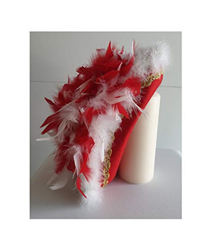 narrenkiste N1-57-58 rot mit Goldborte und rot-weißer Boa Kinder-Damen-Herren Funkenhut Gr.57-58 narrenkiste N1-57-58 rot mit Goldborte und rot-weißer Boa Kinder-Damen-Herren Funkenhut Gr.57-58 von narrenkiste