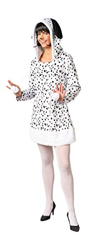 narrenkiste O1069-42-44 weiß-schwarz Damen Dalmatiner Kleid Gr.42-44 von narrenkiste