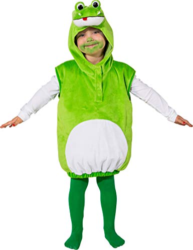narrenkiste O5007-104 Quaki Kinder Mädchen Junge Frosch Weste Kostüm Gr.104 von narrenkiste