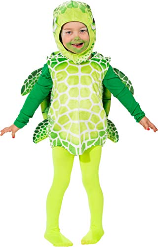 narrenkiste O5037-104 grün-weiß Kinder Mädchen Junge Schildkröten Weste-Kostüm Gr.104 von narrenkiste