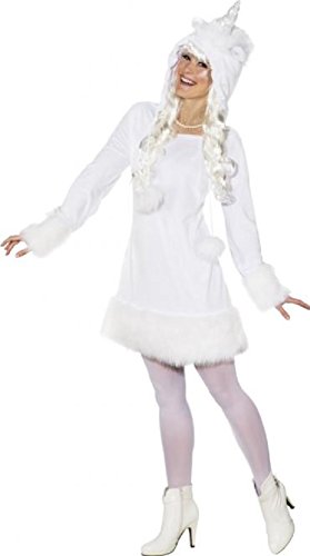 narrenkiste O9904-38-40 Sexy Einhorn Kleid Kostüm weiß Gr.38-40 von narrenkiste