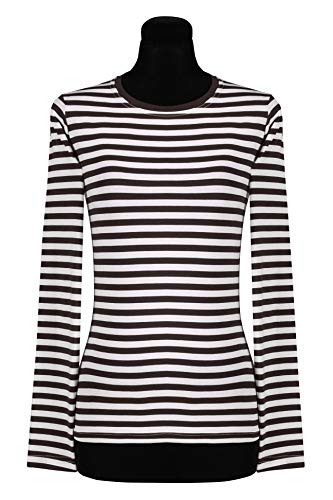 narrenkiste T2976-0102-XXL schwarz-weiß Damen Langarm tailliert Ringelshirt Gr.XXL=50 narrenkiste T2976-0102-XXL schwarz-weiß Damen Langarm tailliert Ringelshirt Gr.XXL=50 von narrenkiste